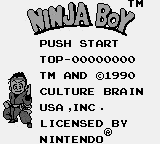 Ninja Boy Title Screen